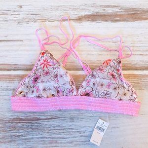 NWT Aerie Pink Floral Bralette
